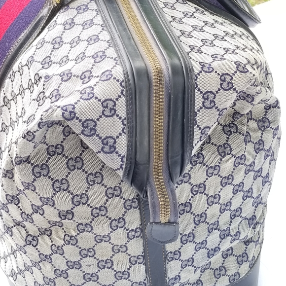 Extra pics for Rare Vintage Gucci web travel weekender Boston Train Case luggage - Picture 12 of 16
